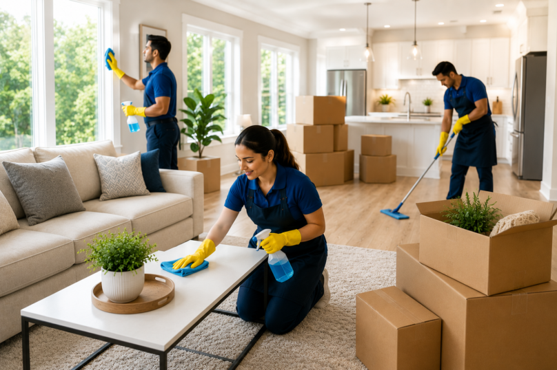 House cleaning team providing residential cleaning services in Kingston