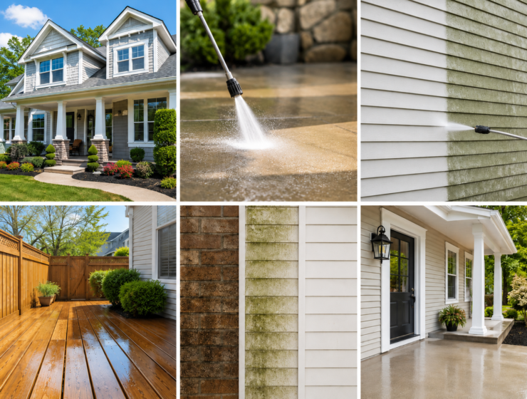 Exterior property maintenance and house washing services in Kingston
