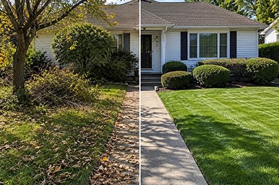 Residential property with professional lawn and exterior maintenance in Kingston